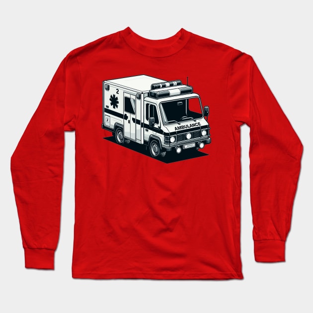 Ambulance Long Sleeve T-Shirt by Vehicles-Art